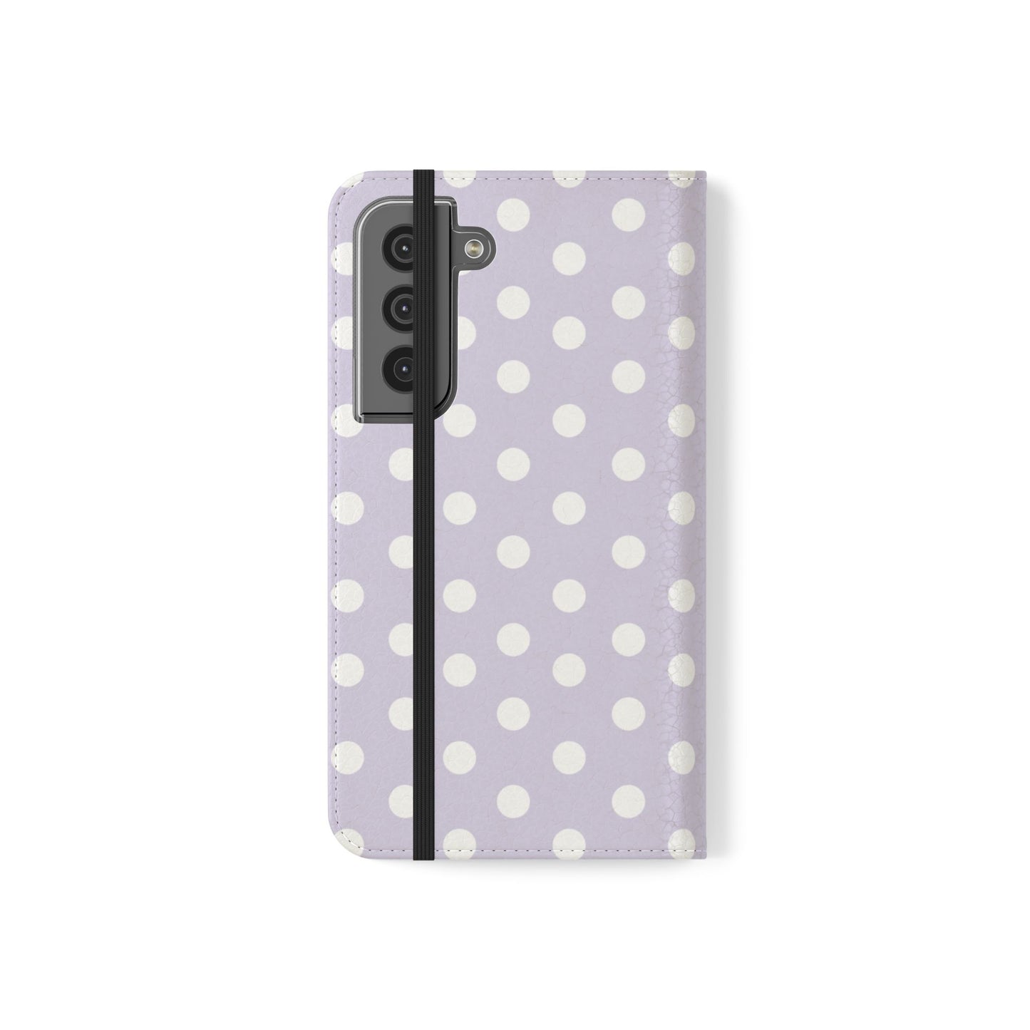 Polka Dot Flip Phone Case — Violet Polka Dot Wallet Cover