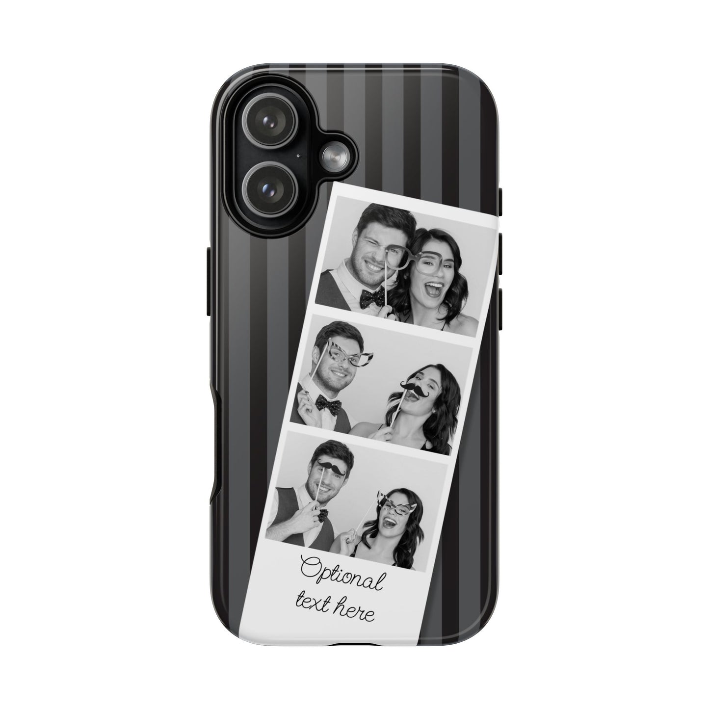 Customisable Three Image Retro Photobooth Design Tough Case for Apple iPhone, Samsung Galaxy and Google Pixel.