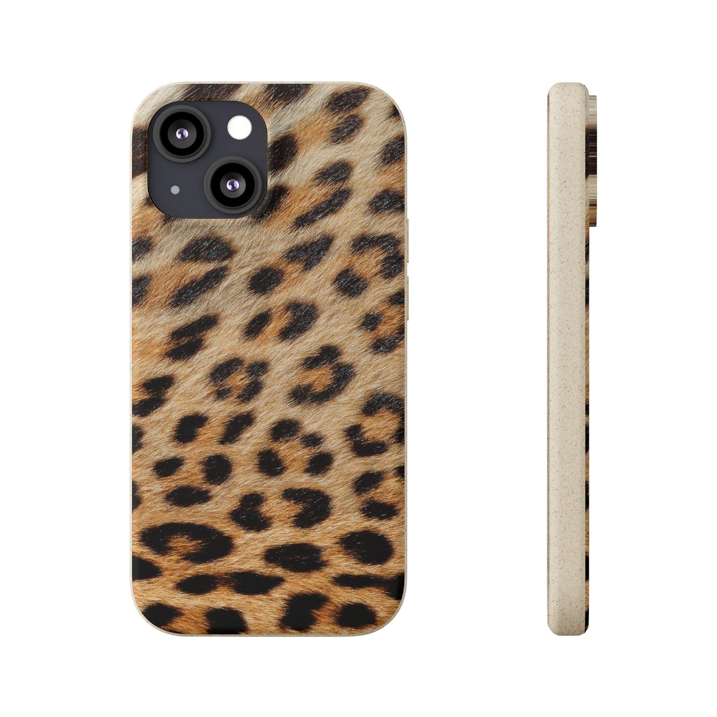 Leopard Print Biodegradable Phone Case — Eco-Friendly Animal Print Phone Cover for Apple iPhone and Samsung Galaxy.