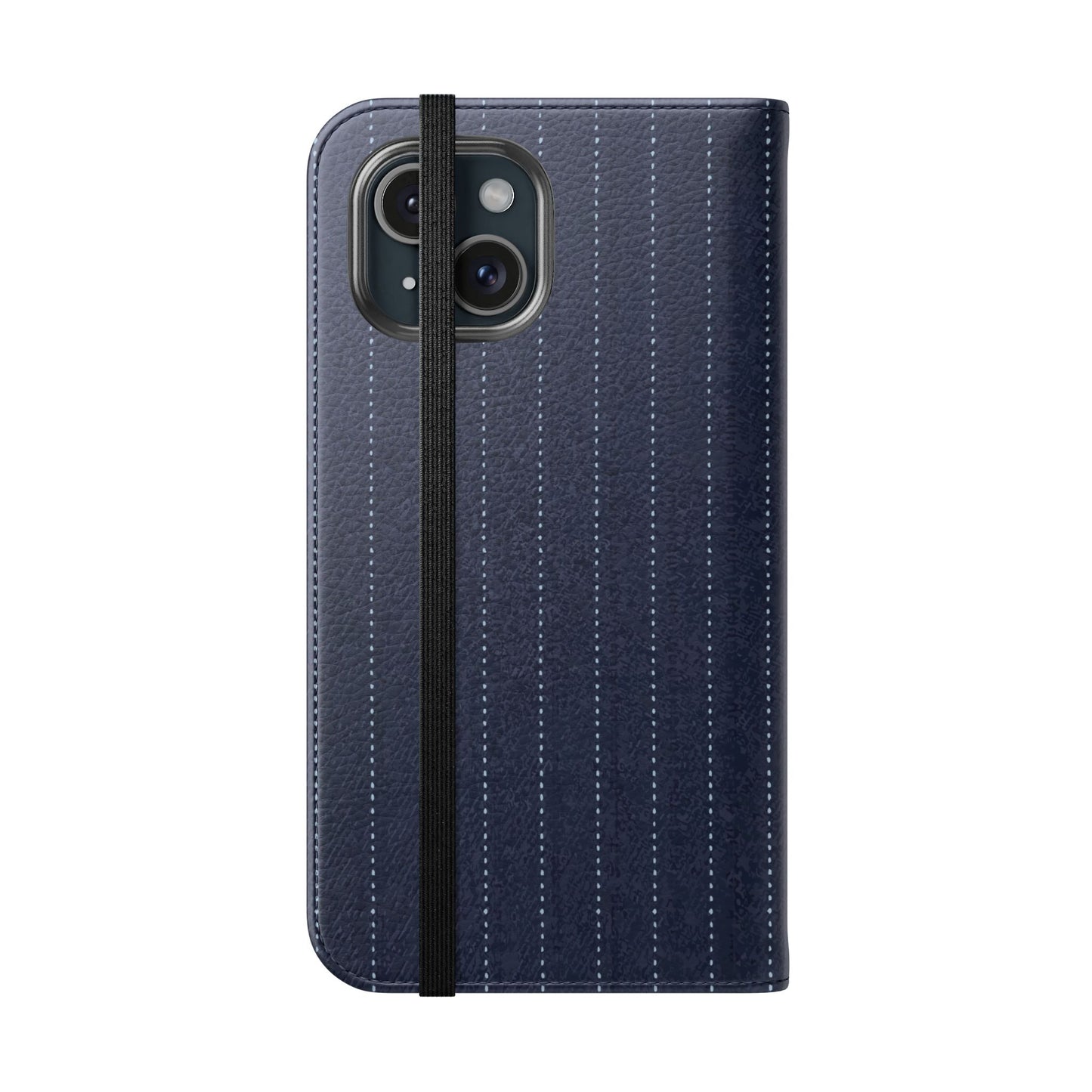Pinstripe Flip Phone Case — Wallet Folio with Card Slots