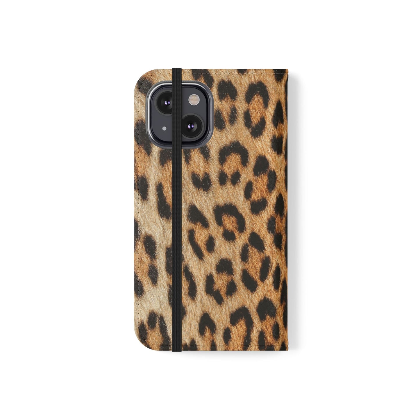 Leopard Fur Flip Phone Case — Leopard Fur Wallet Cover