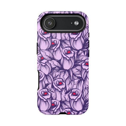 Botanical Floral Purple Rose Phone Case