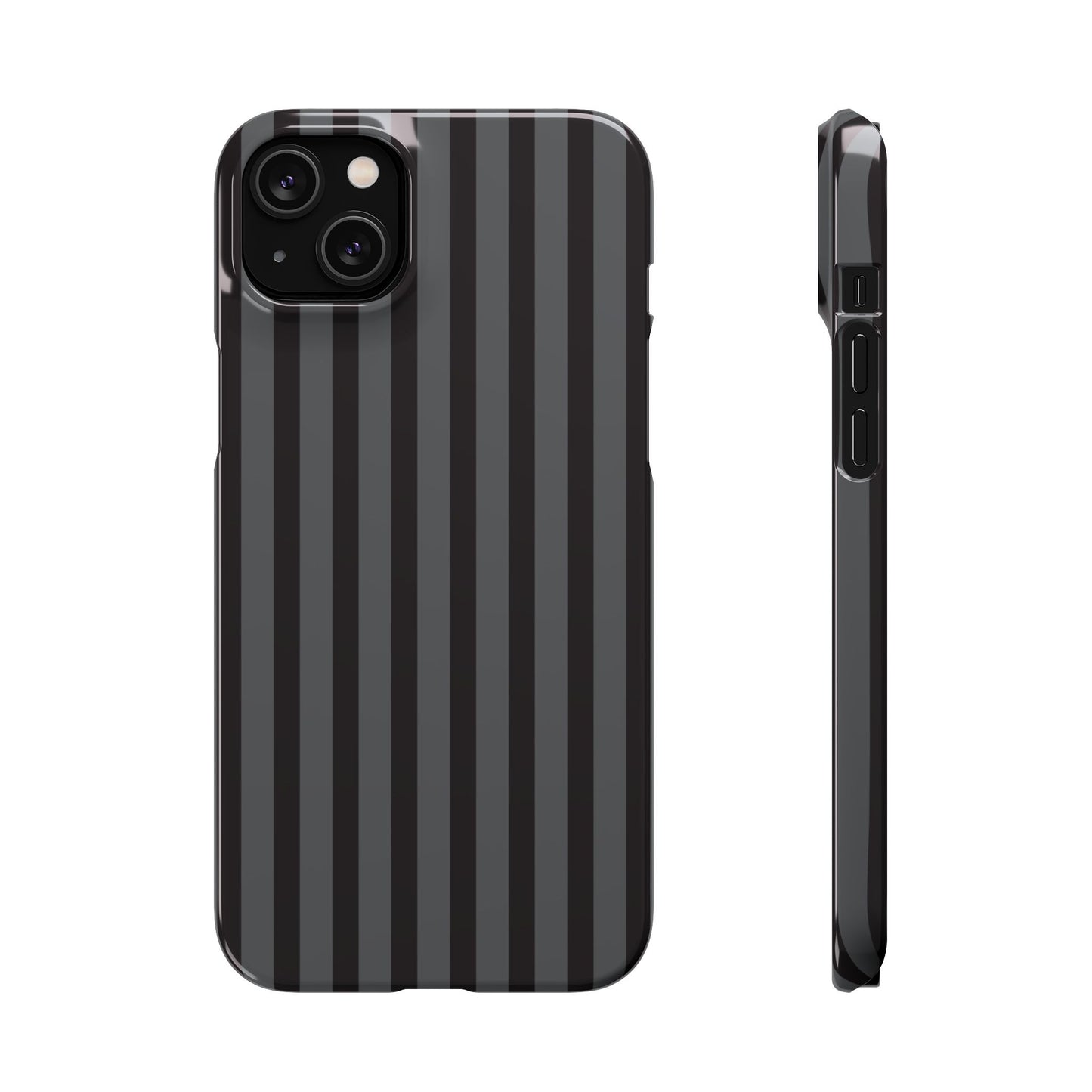 Black Vertical Stripe Snap Phone Case – Slim Protective Cover