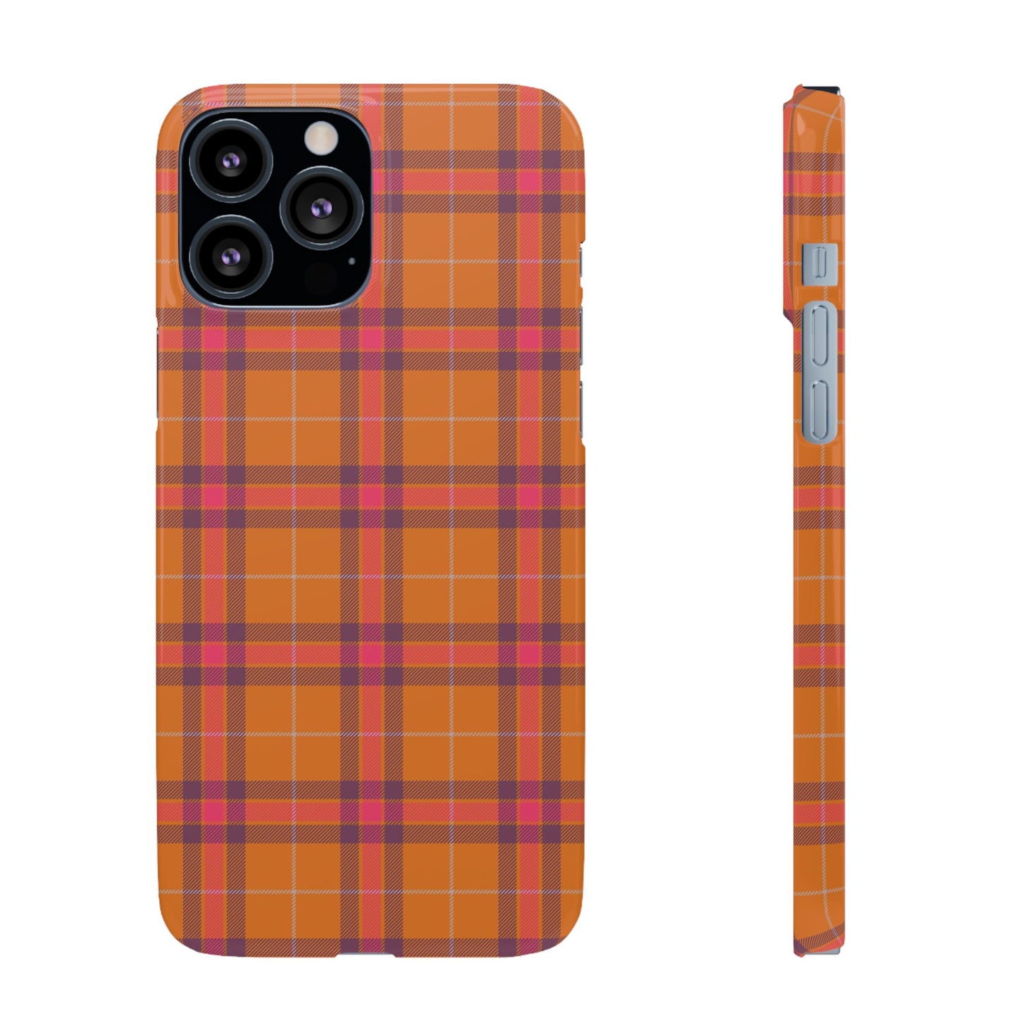 Orange Plaid Snap Phone Case — Autumn Plaid Phone Case