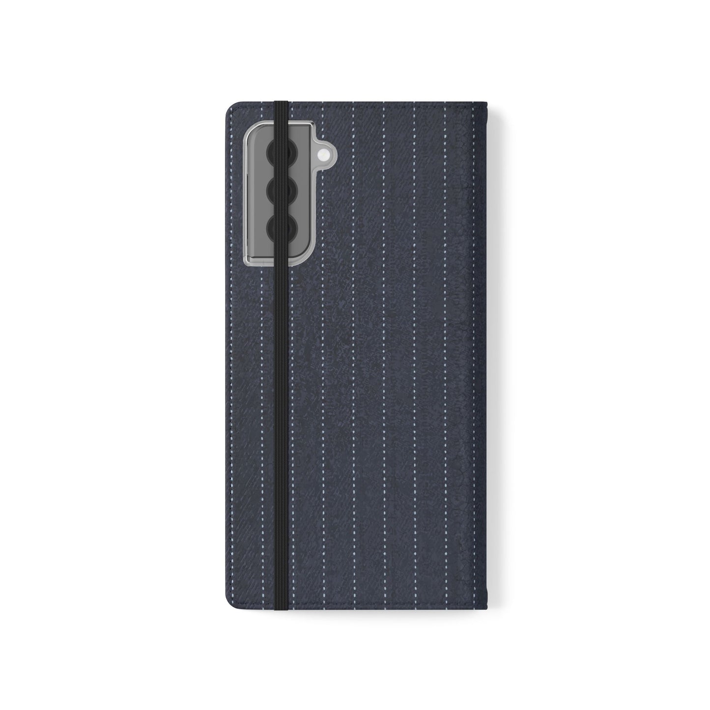 Pinstripe Flip Phone Case — Wallet Folio with Card Slots