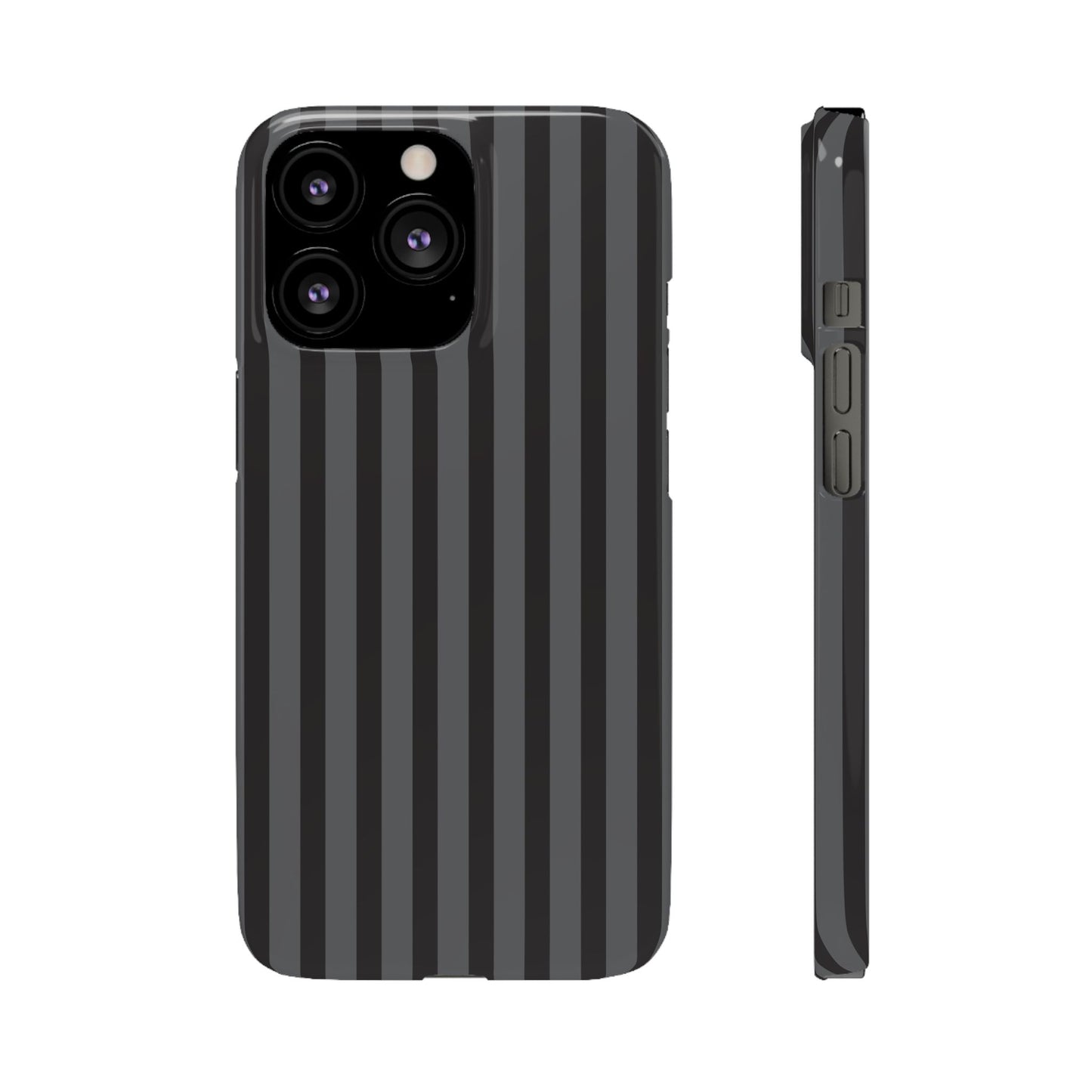 Black Vertical Stripe Snap Phone Case – Slim Protective Cover
