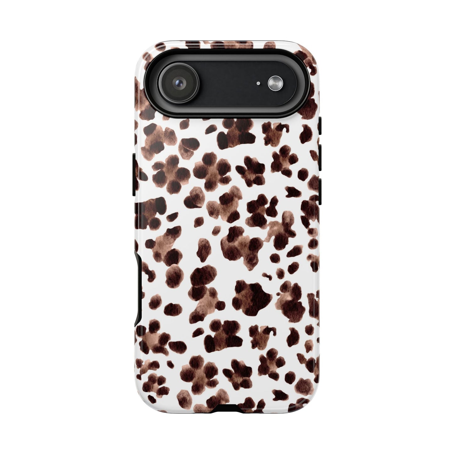 Brown Cowhide Print Phone Case — Tough Protective iPhone Cover