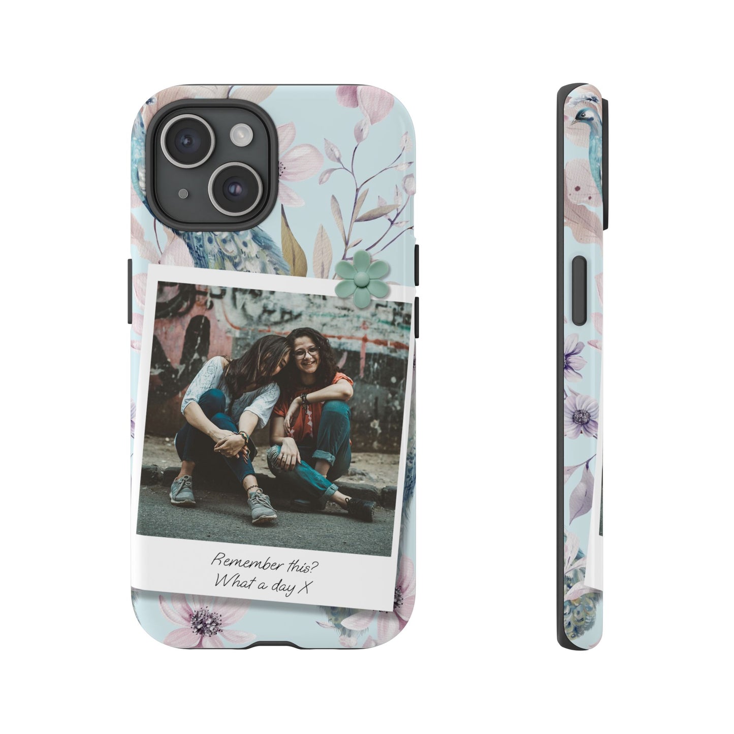 Single Image Personalised Floral Photo Tough Case for Apple iPhone, Samsung Galaxy and Google Pixel.