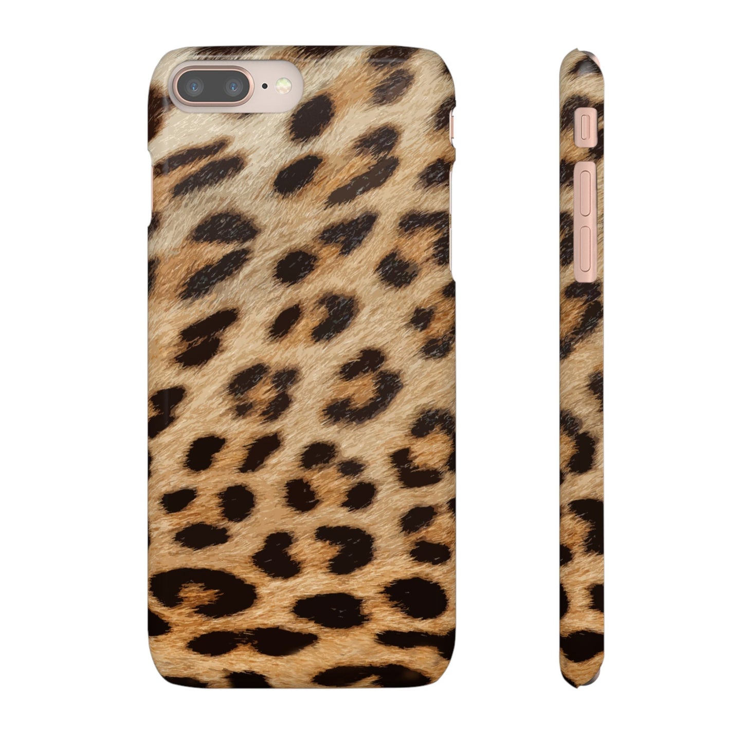 Leopard Print Slim Phone Case for Apple iPhone, Samsung Galaxy and Google Pixel.