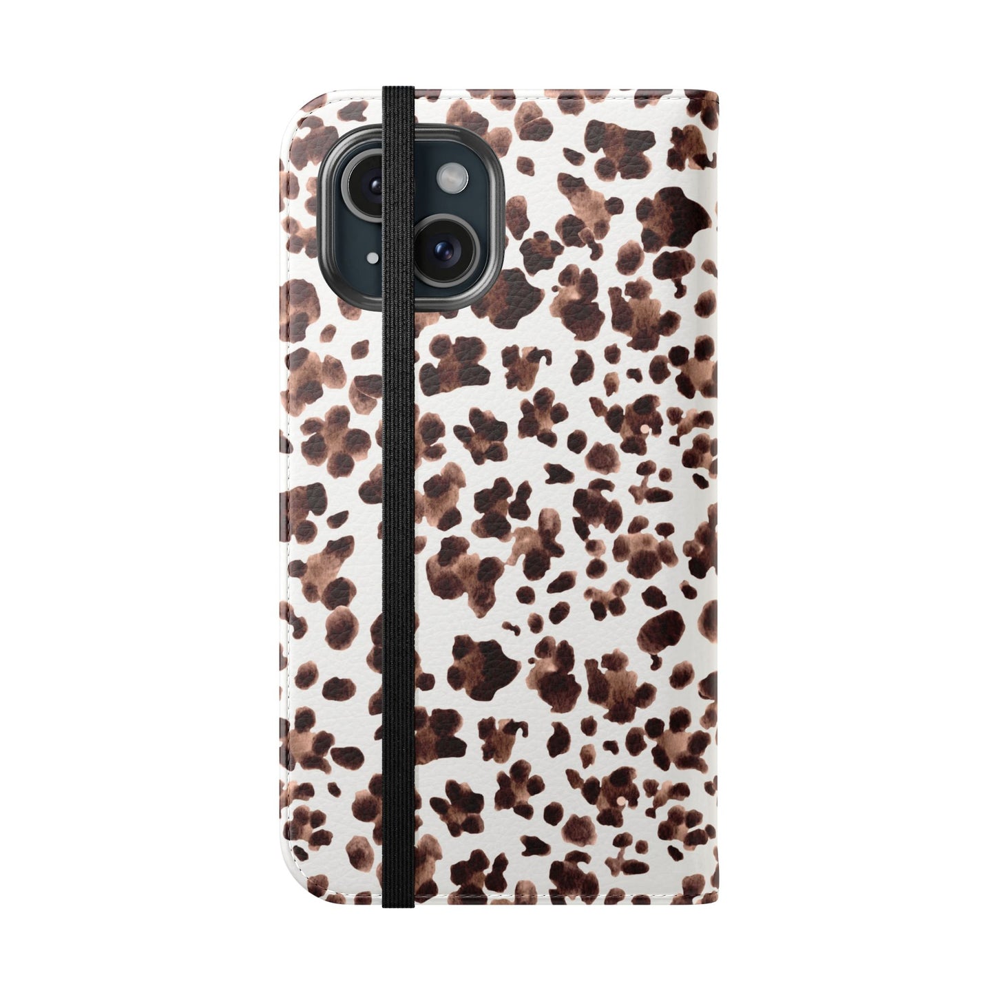 Leopard Print Flip Phone Case — Cardholder Wallet Flip Case