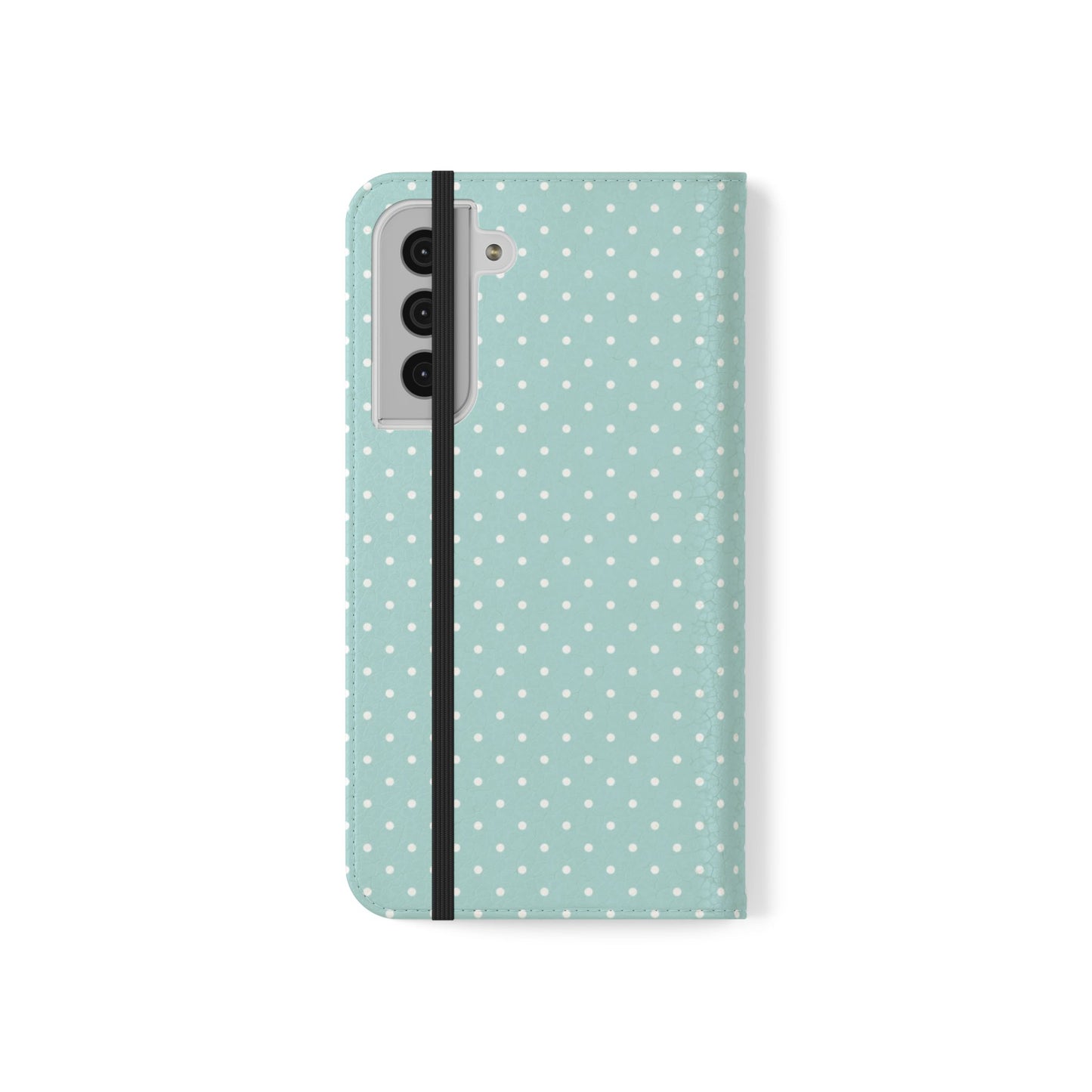 Polka Dot Flip Phone Case — Pastel Blue Polka Dot Wallet Cover