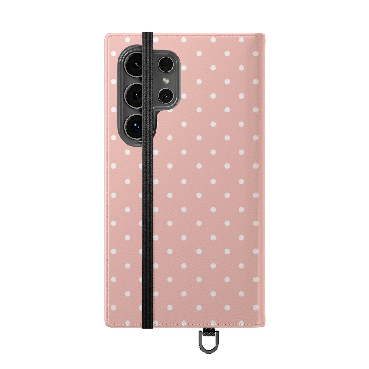Polka Dot Flip Phone Case — Pastel Pink Polka Dot Wallet Cover
