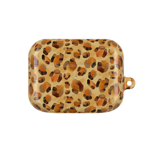 Leopard Print AirPod Case — Glossy Animal Print Protective Cover