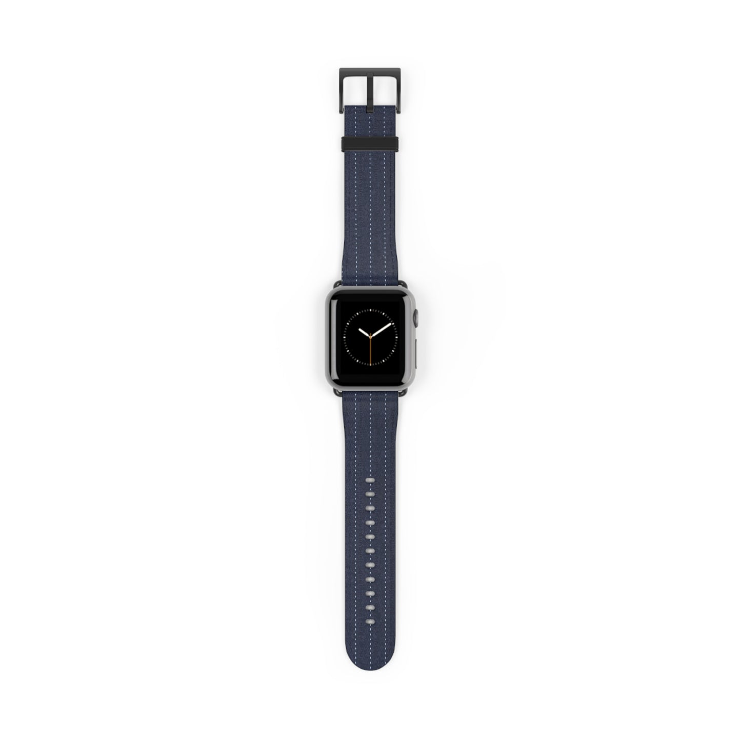 Navy Stitch Leather Watch Band — Classic Apple Watch Strap