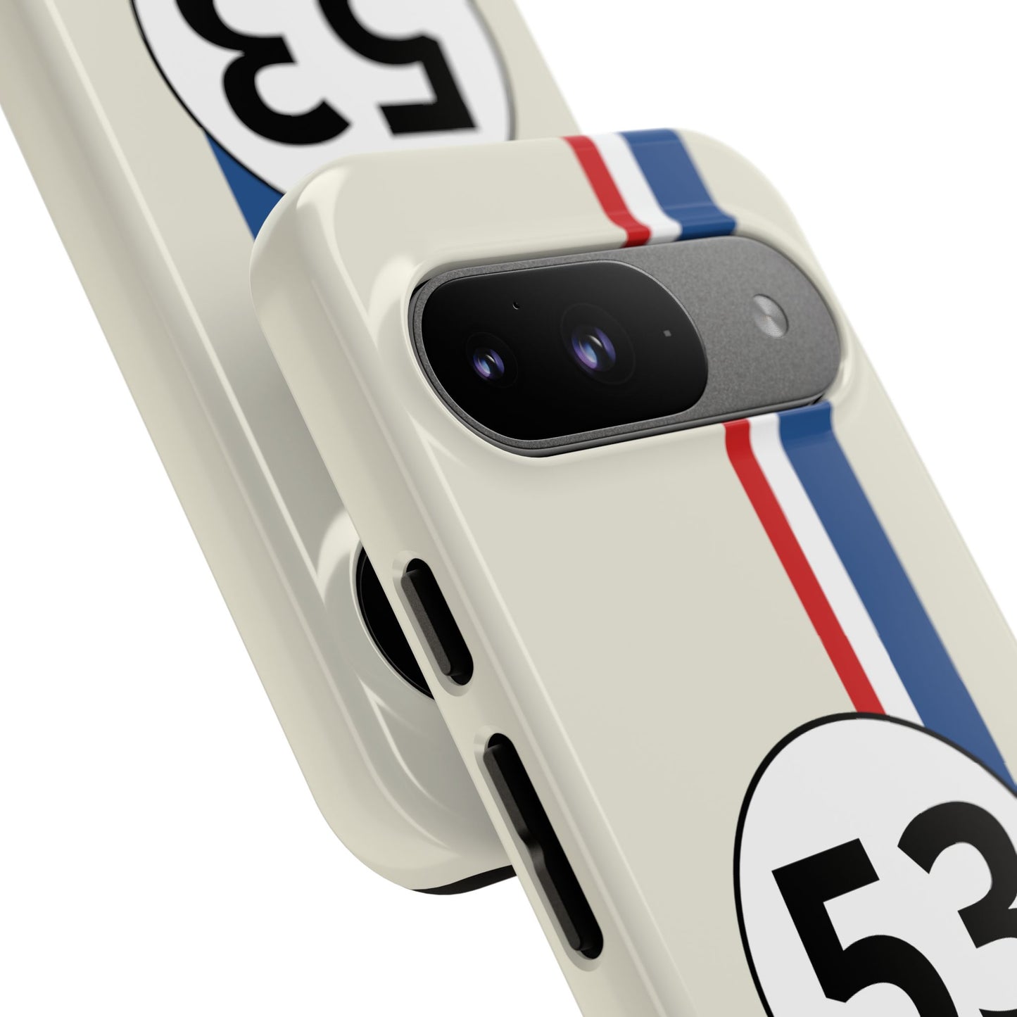 Racing Stripe Personalised Number Tough Phone Case for Apple iPhone, Samsung Galaxy and Google Pixel.