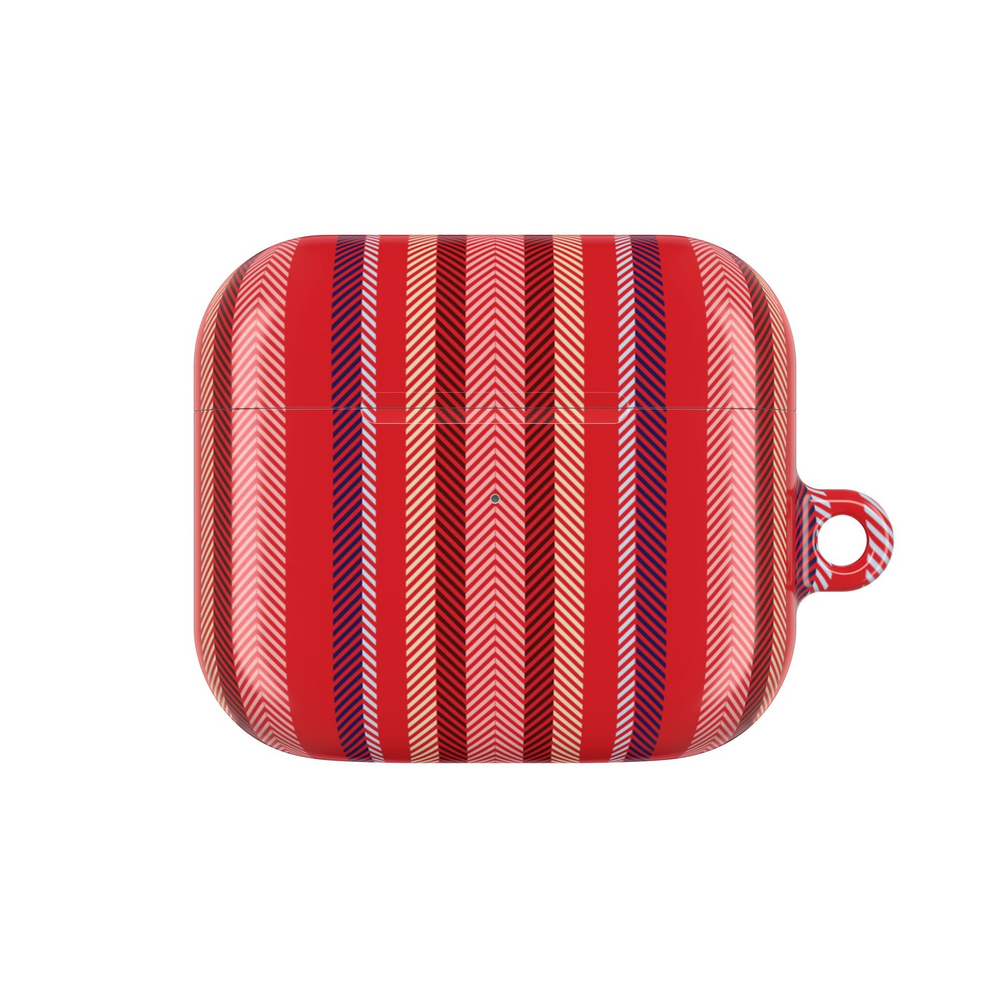 Striped Red AirPod Case - Protective Patterned Charging Case