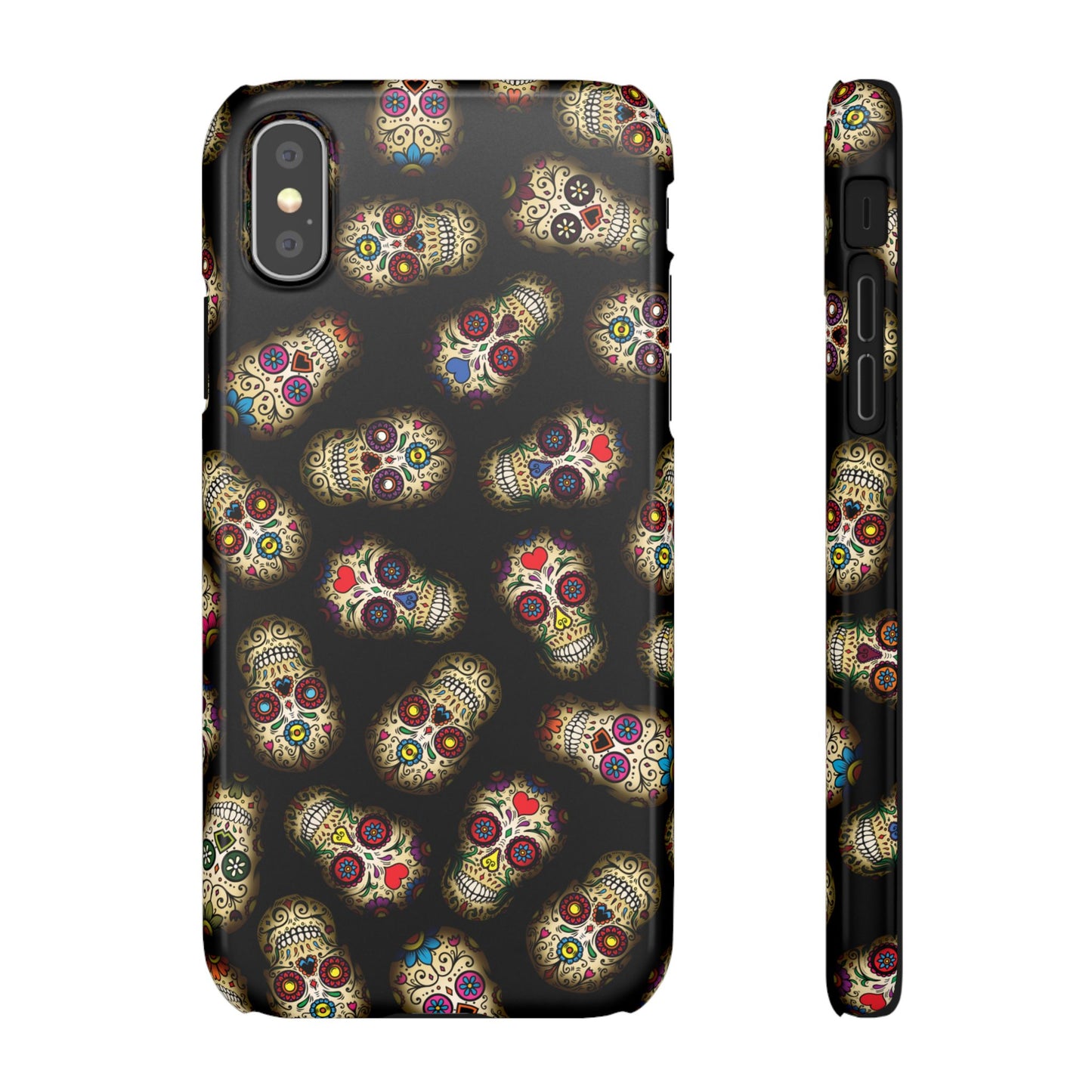 Sugar Skull — Day of the Dead Floral Slim Case for Apple iPhone, Samsung Galaxy and Google Pixel.
