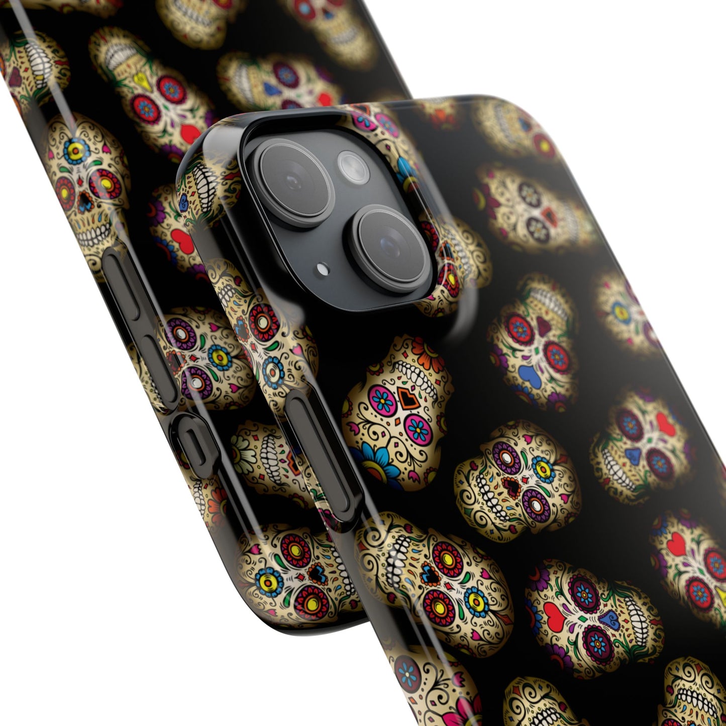 Sugar Skull — Day of the Dead Floral Slim Case for Apple iPhone, Samsung Galaxy and Google Pixel.