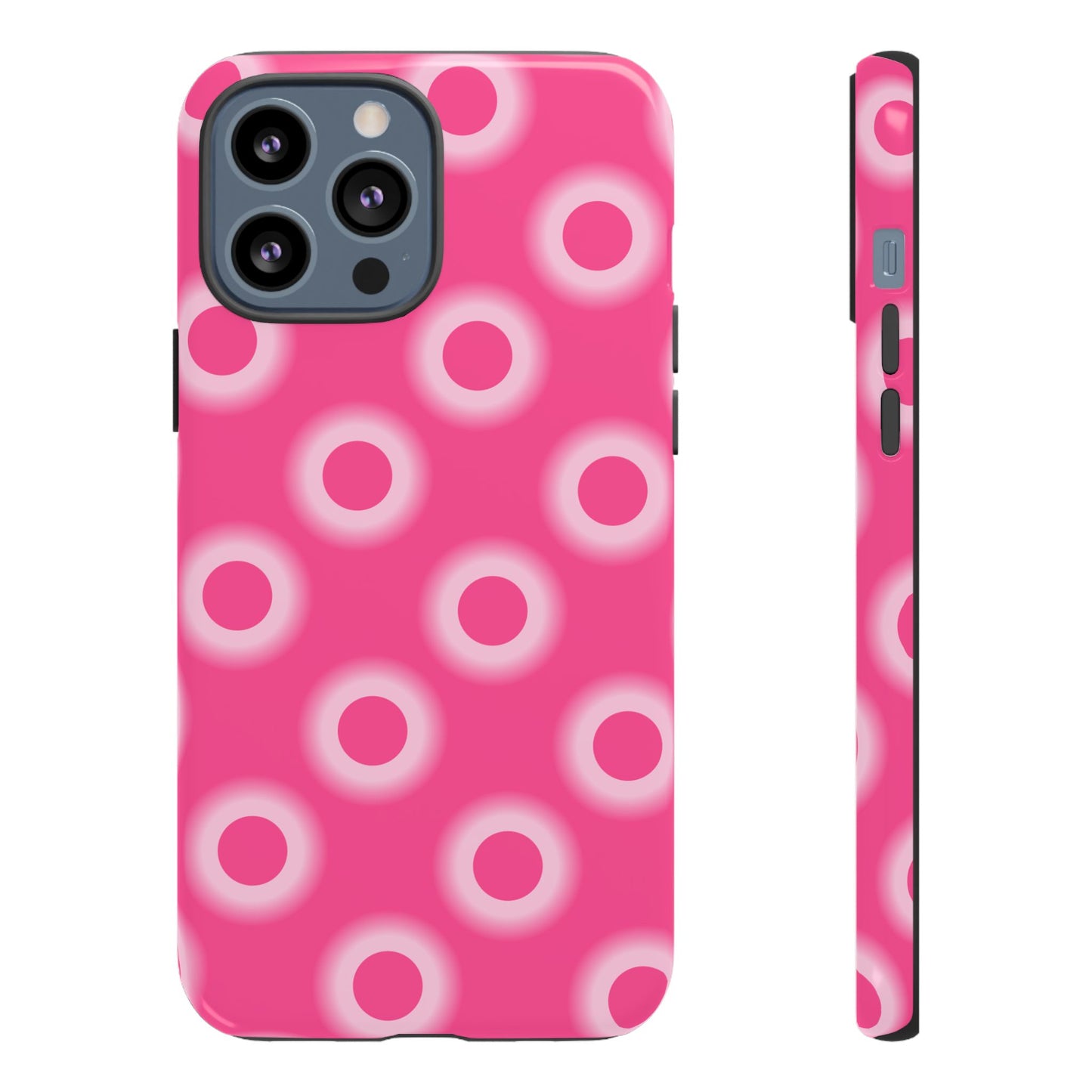 Pink Retro Dot Tough Phone Case