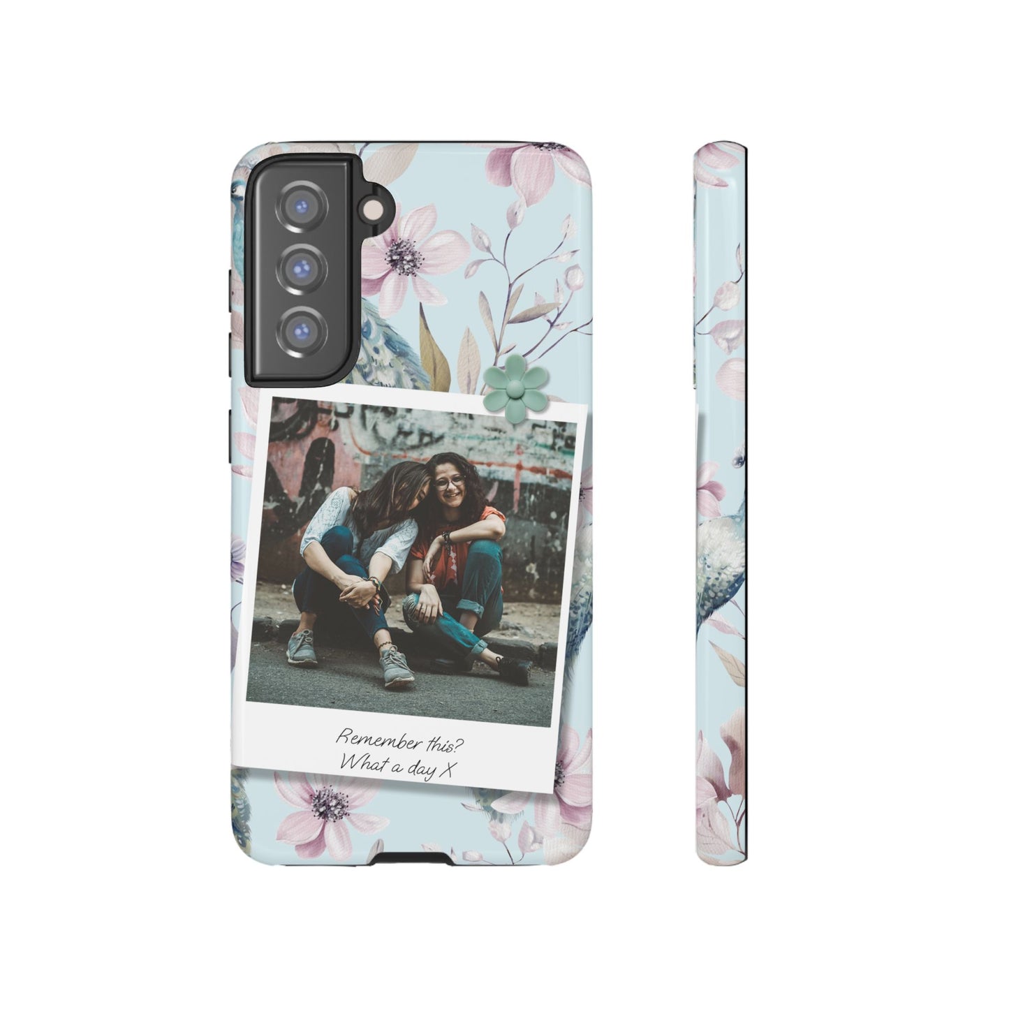 Single Image Personalised Floral Photo Tough Case for Apple iPhone, Samsung Galaxy and Google Pixel.