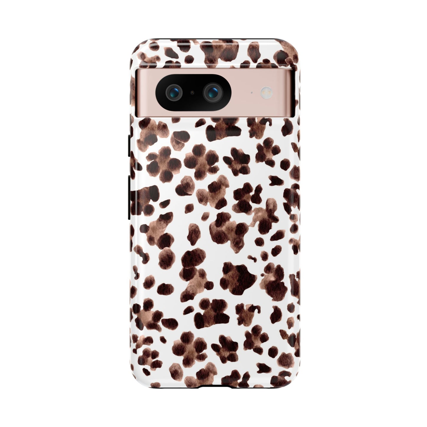 Brown Cowhide Print Phone Case — Tough Protective iPhone Cover