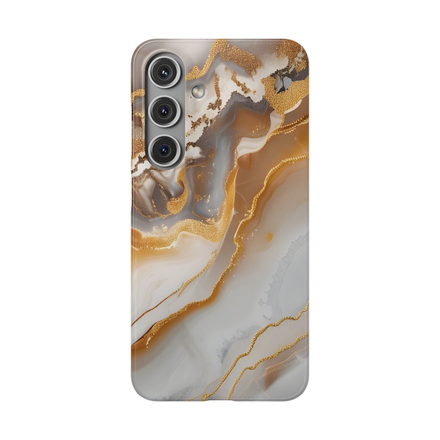 Gold Agate Phone Case – Marble Geode Snap Case