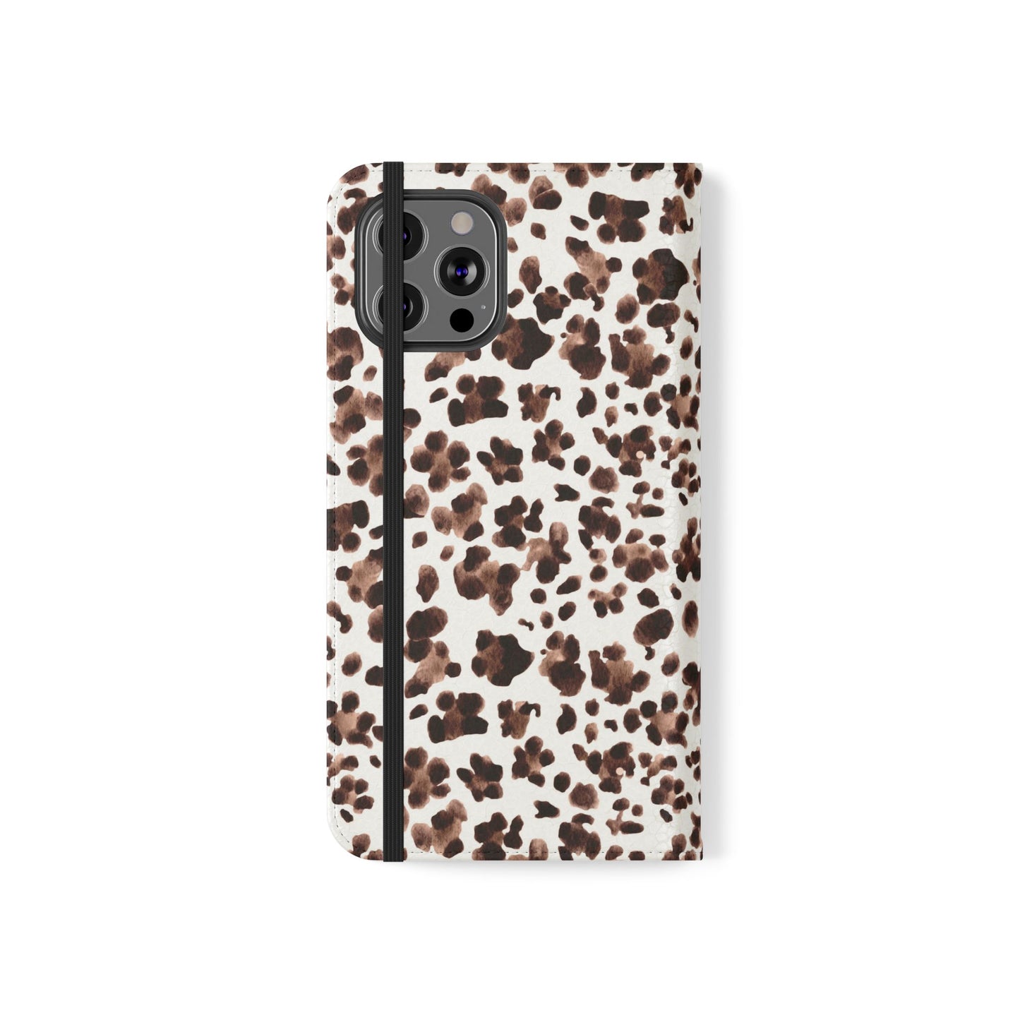 Leopard Print Flip Phone Case — Cardholder Wallet Flip Case