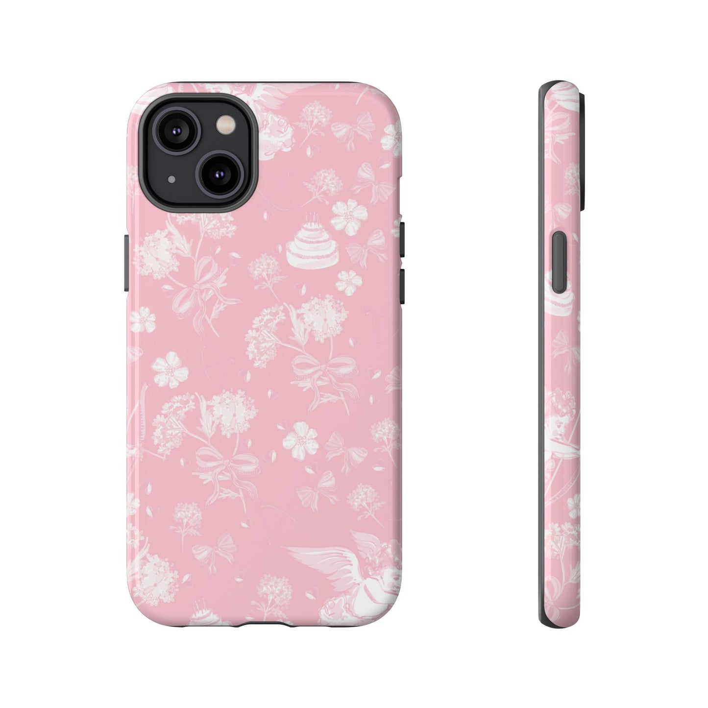 Floral Pink Tough Phone Case – Lightweight Protective Cover