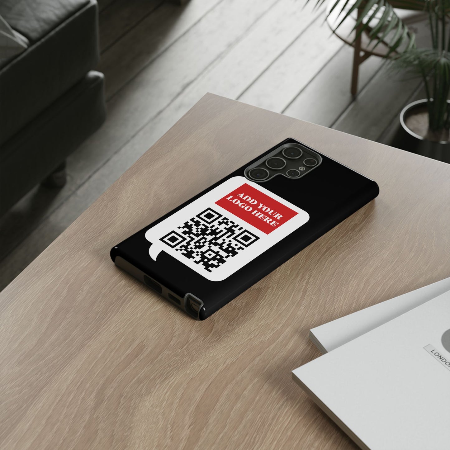 Custom QR Code and Logo Tough Phone Case — Contact Case