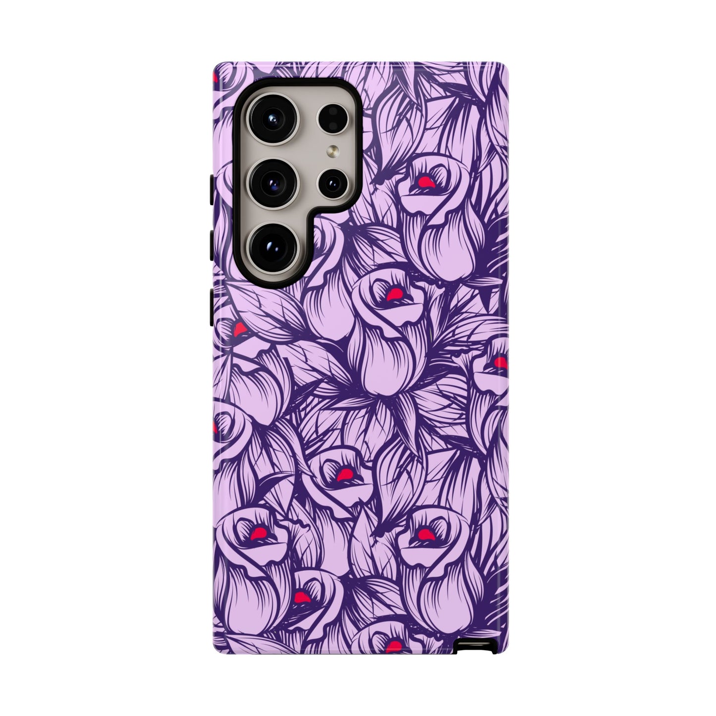Botanical Floral Purple Rose Phone Case
