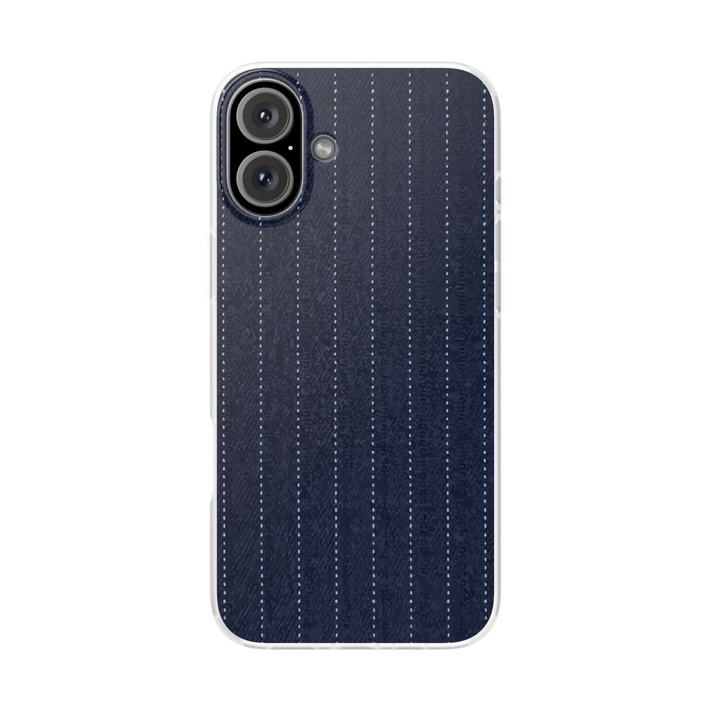 Navy Pinstripe Flexi Phone Case for Apple iPhone, Samsung Galaxy.