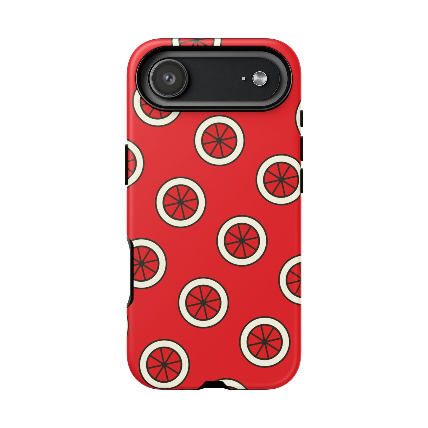 Red Citrus Pattern Phone Case — Protective Tough Phone Cover