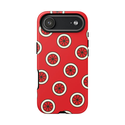 Red Citrus Pattern Phone Case — Protective Tough Phone Cover