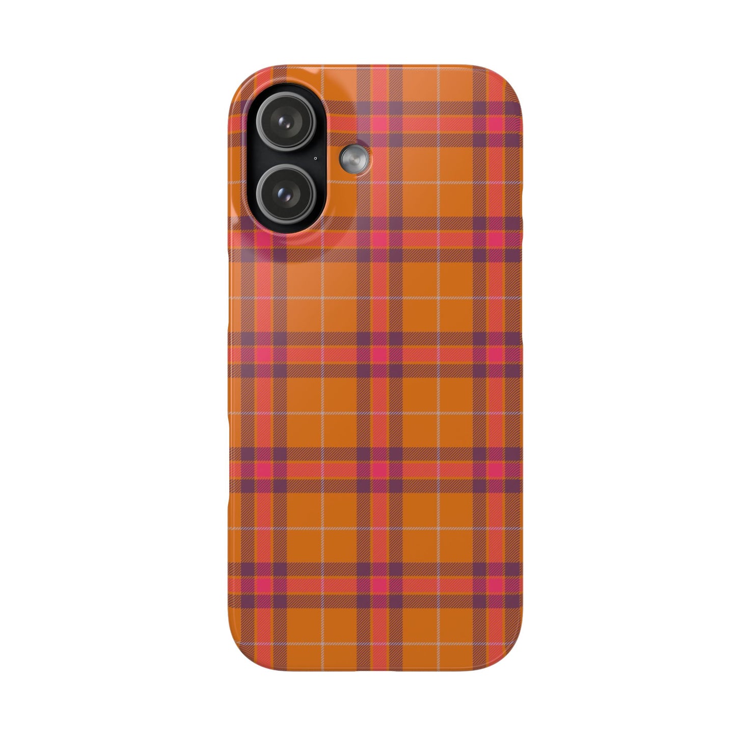 Orange Plaid Snap Phone Case — Autumn Plaid Phone Case