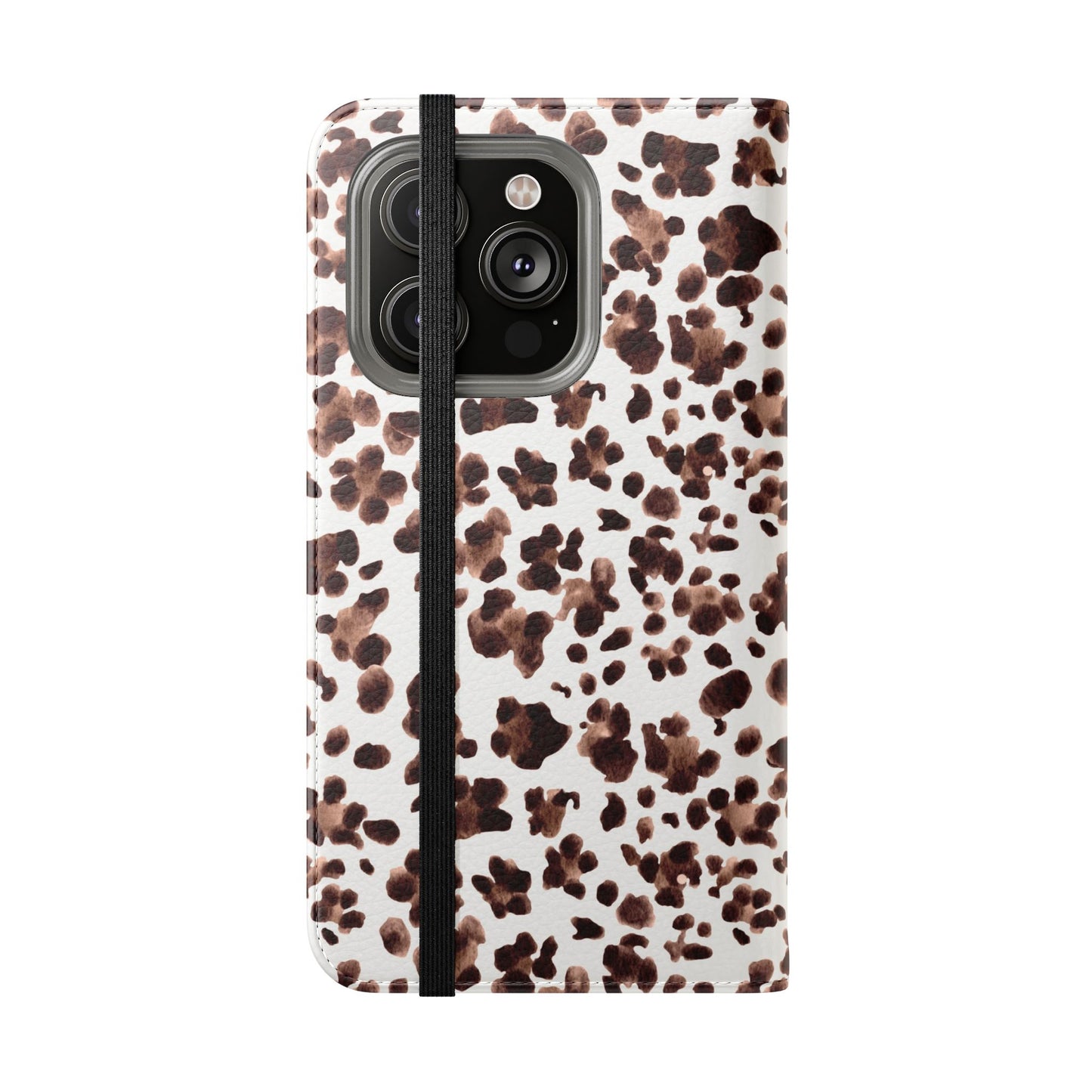 Leopard Print Flip Phone Case — Cardholder Wallet Flip Case