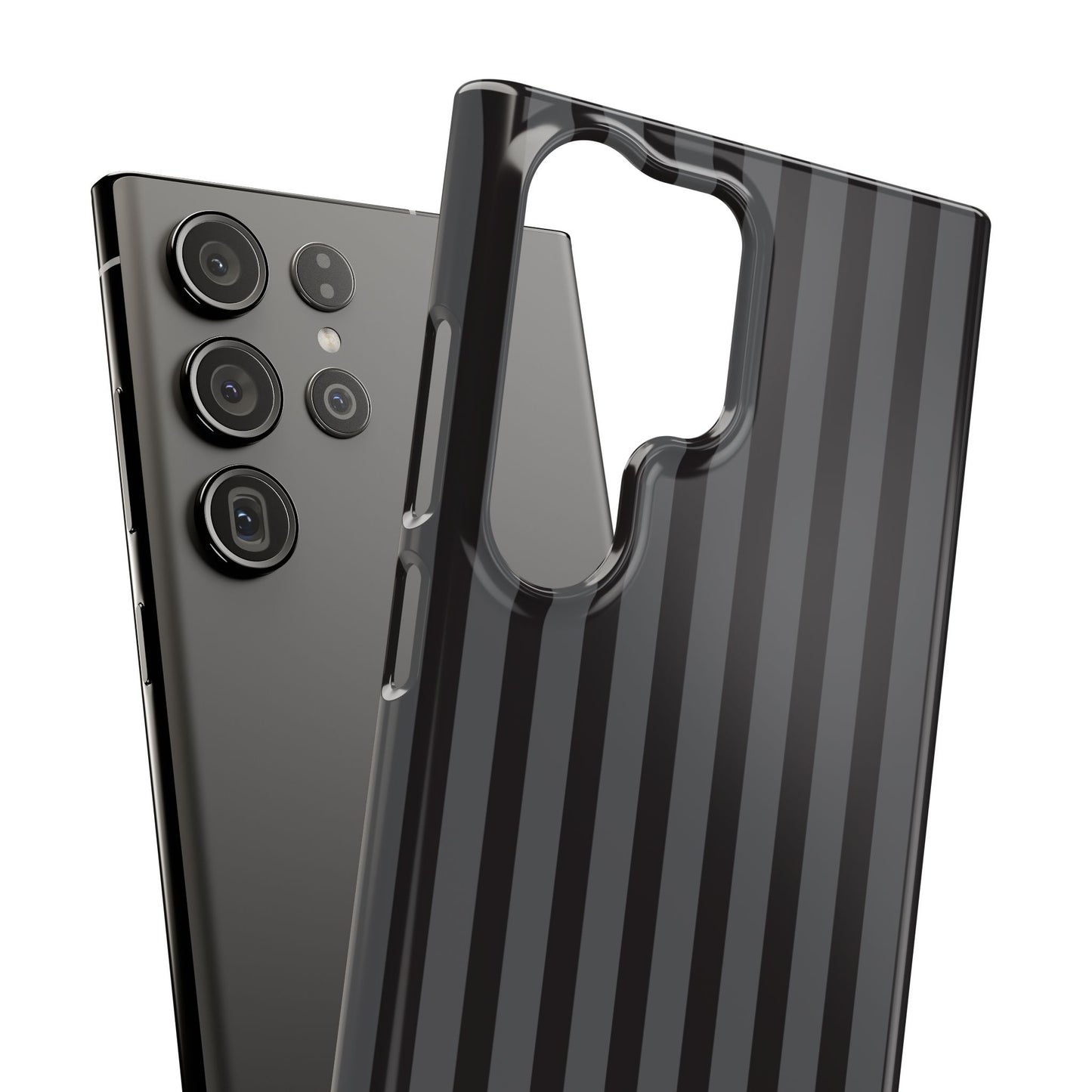 Black Vertical Stripe Snap Phone Case – Slim Protective Cover