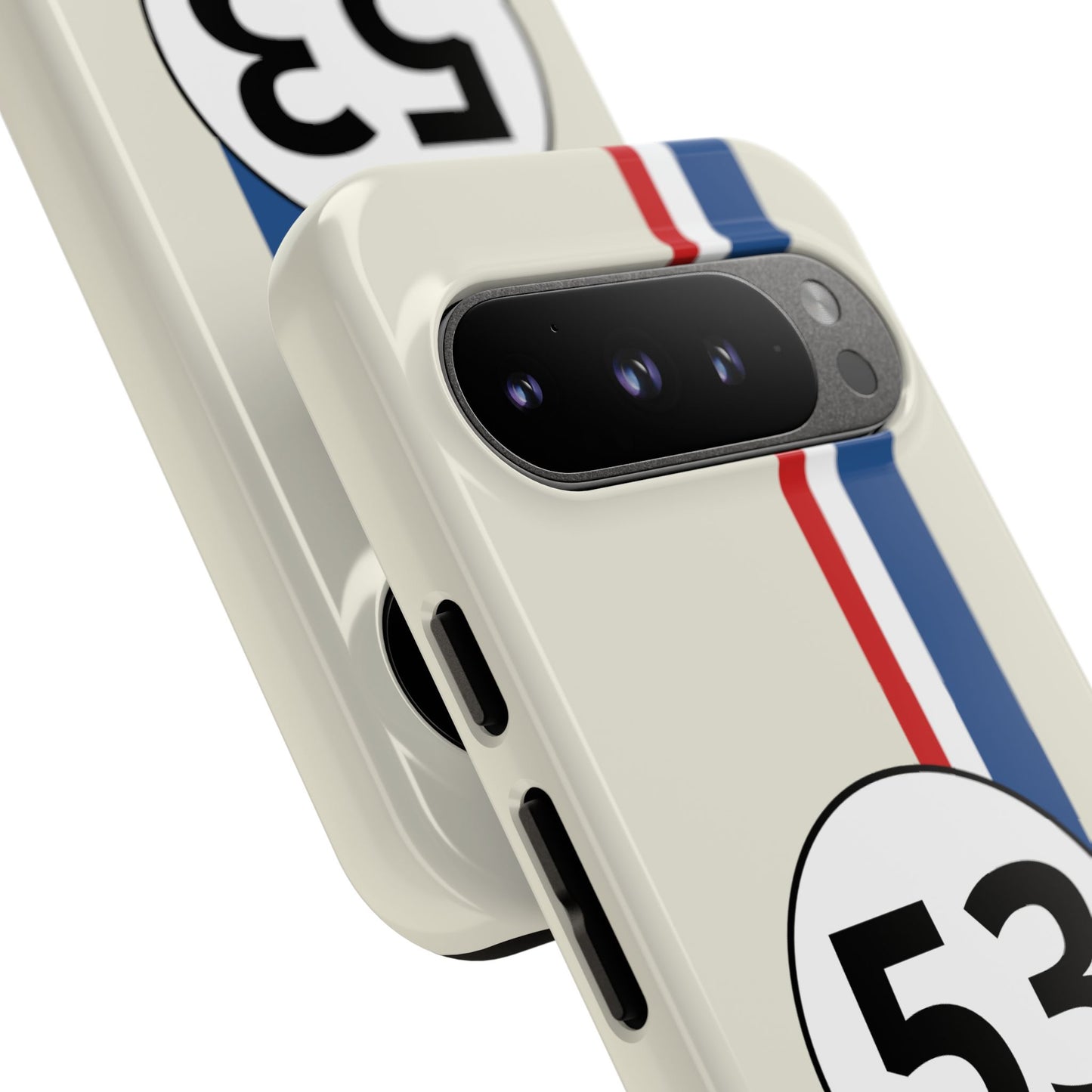 Racing Stripe Personalised Number Tough Phone Case for Apple iPhone, Samsung Galaxy and Google Pixel.