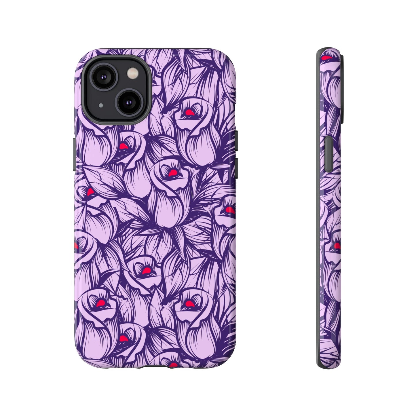 Botanical Floral Purple Rose Phone Case