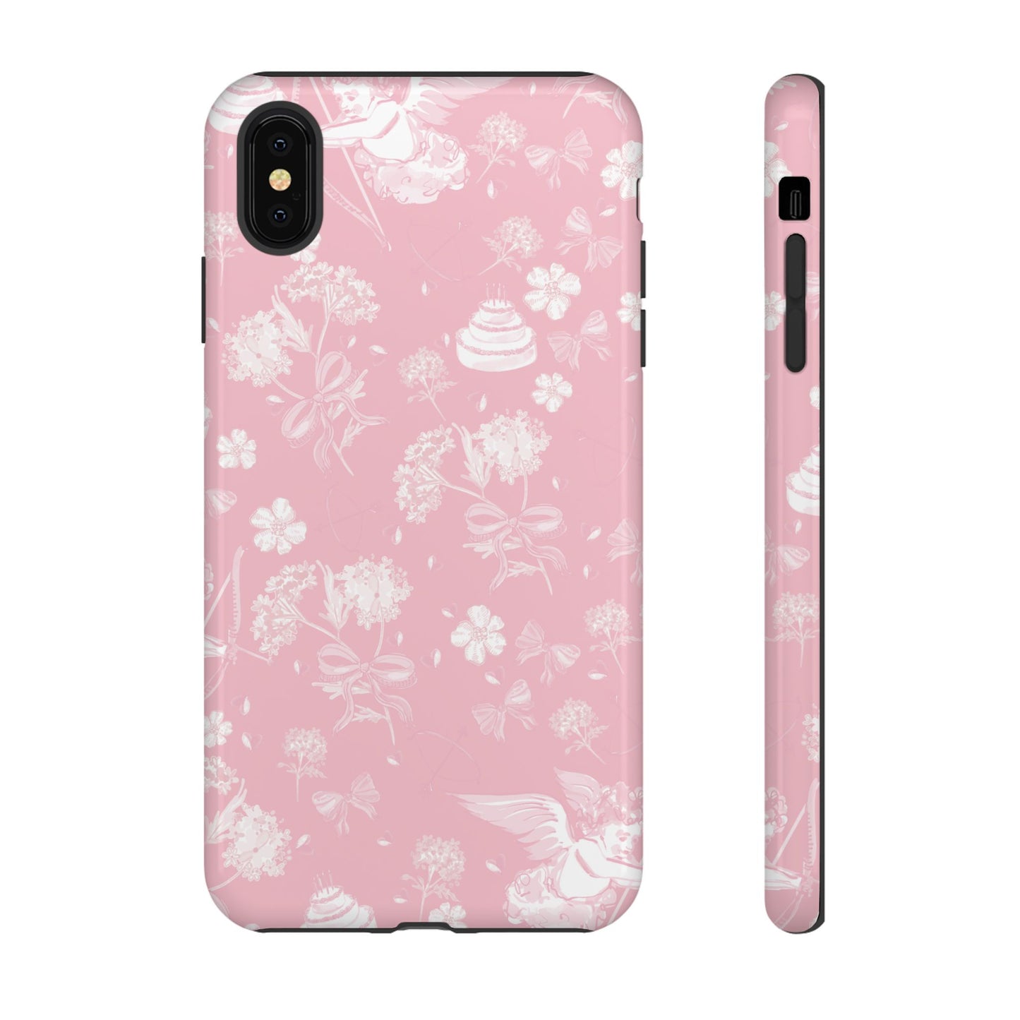 Floral Pink Tough Phone Case – Lightweight Protective Cover