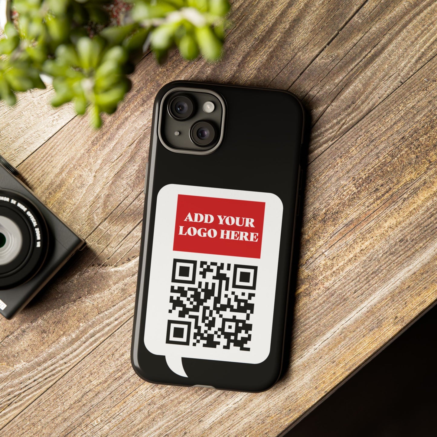 Custom QR Code and Logo Tough Phone Case — Contact Case