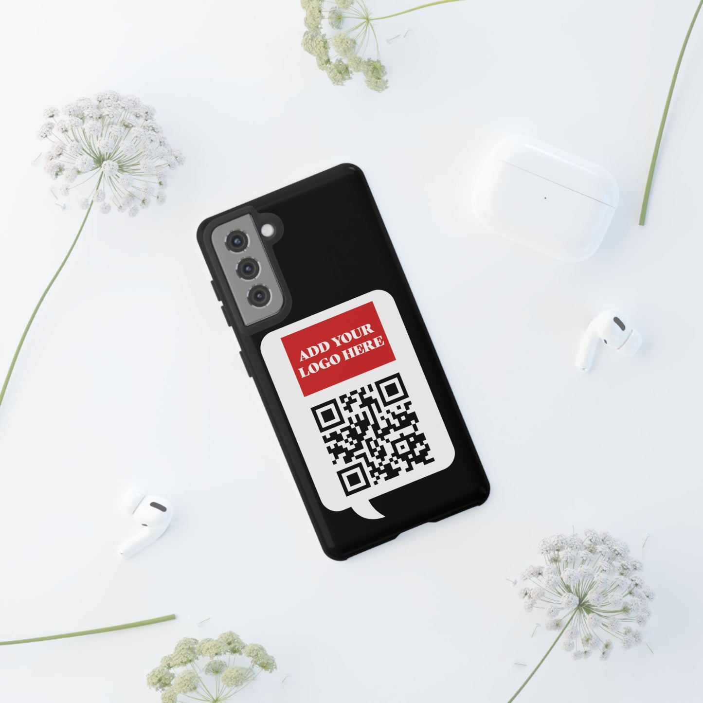Custom QR Code and Logo Tough Phone Case — Contact Case