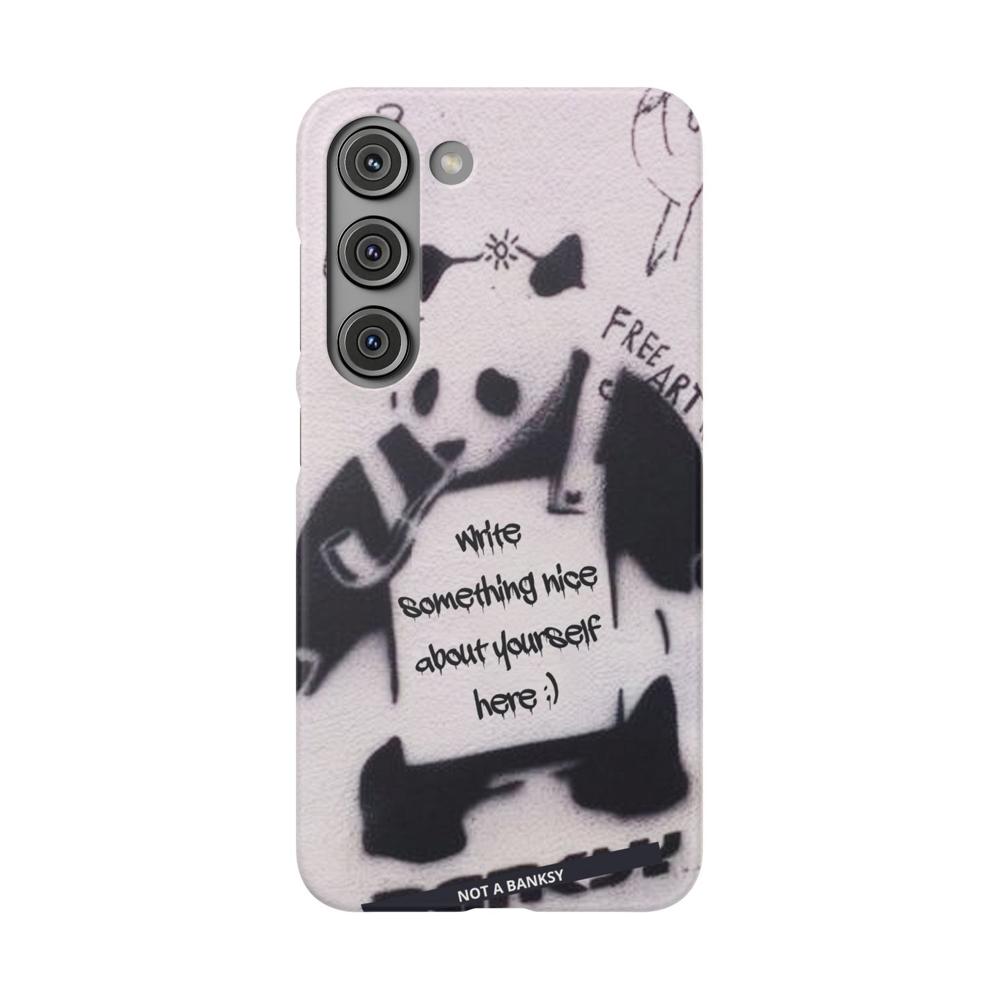Personalised Panda Stencil Phone Case for Apple iPhone, Samsung Galaxy and Google Pixel.