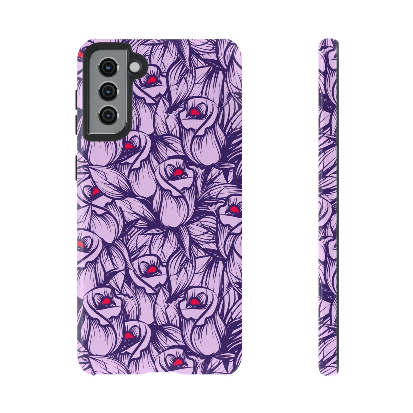Botanical Floral Purple Rose Phone Case