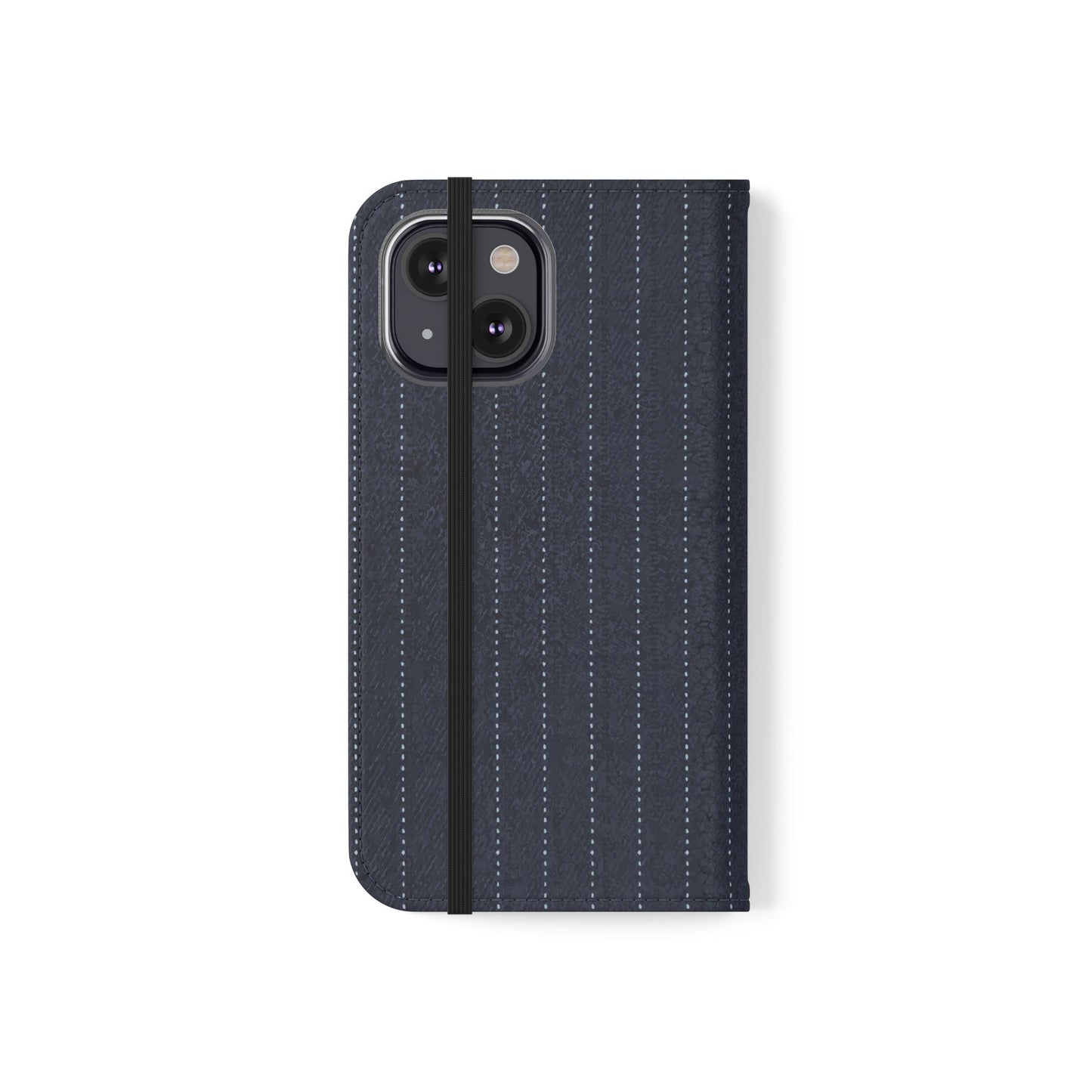 Pinstripe Flip Phone Case — Wallet Folio with Card Slots