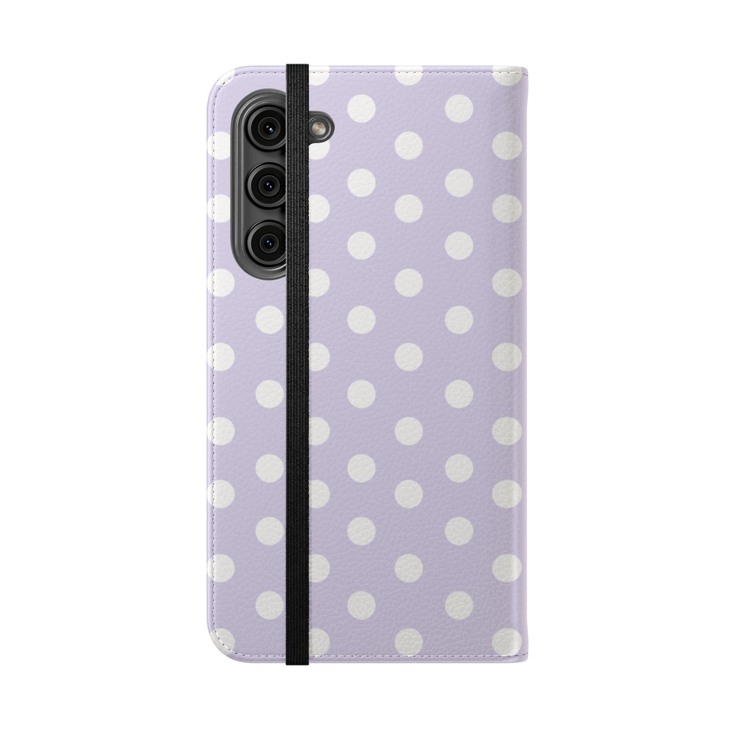 Polka Dot Flip Phone Case — Violet Polka Dot Wallet Cover