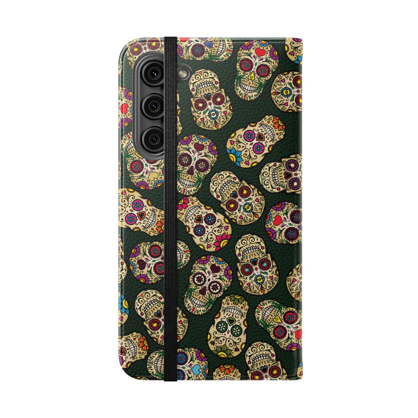 Sugar Skulls Flip Phone Case — Flip Wallet Cover