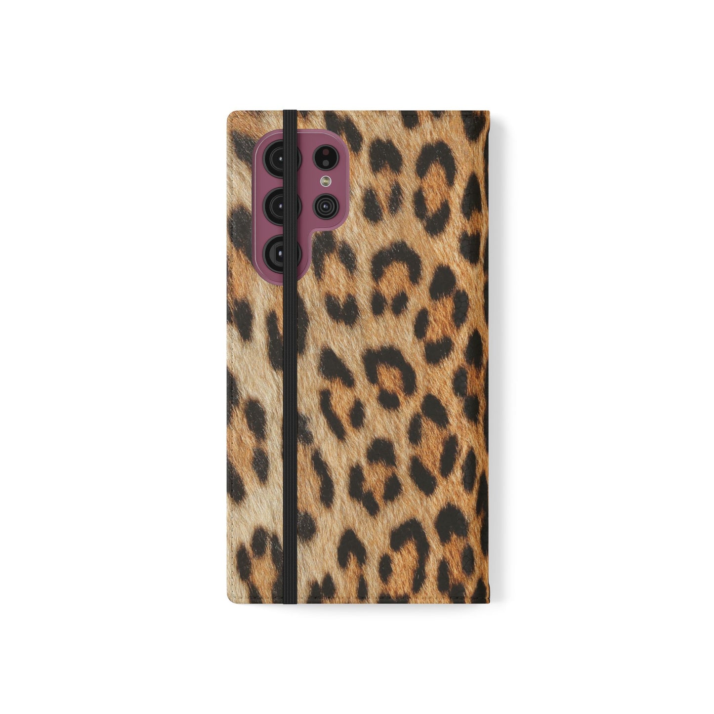 Leopard Fur Flip Phone Case — Leopard Fur Wallet Cover