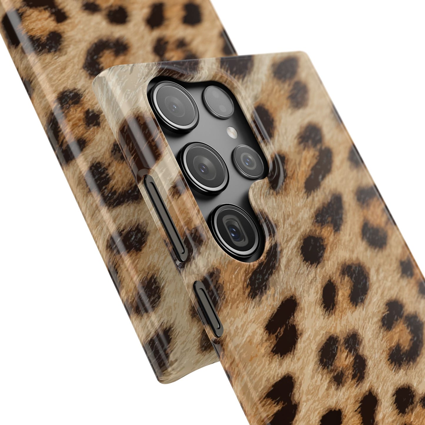 Leopard Print Slim Phone Case for Apple iPhone, Samsung Galaxy and Google Pixel.