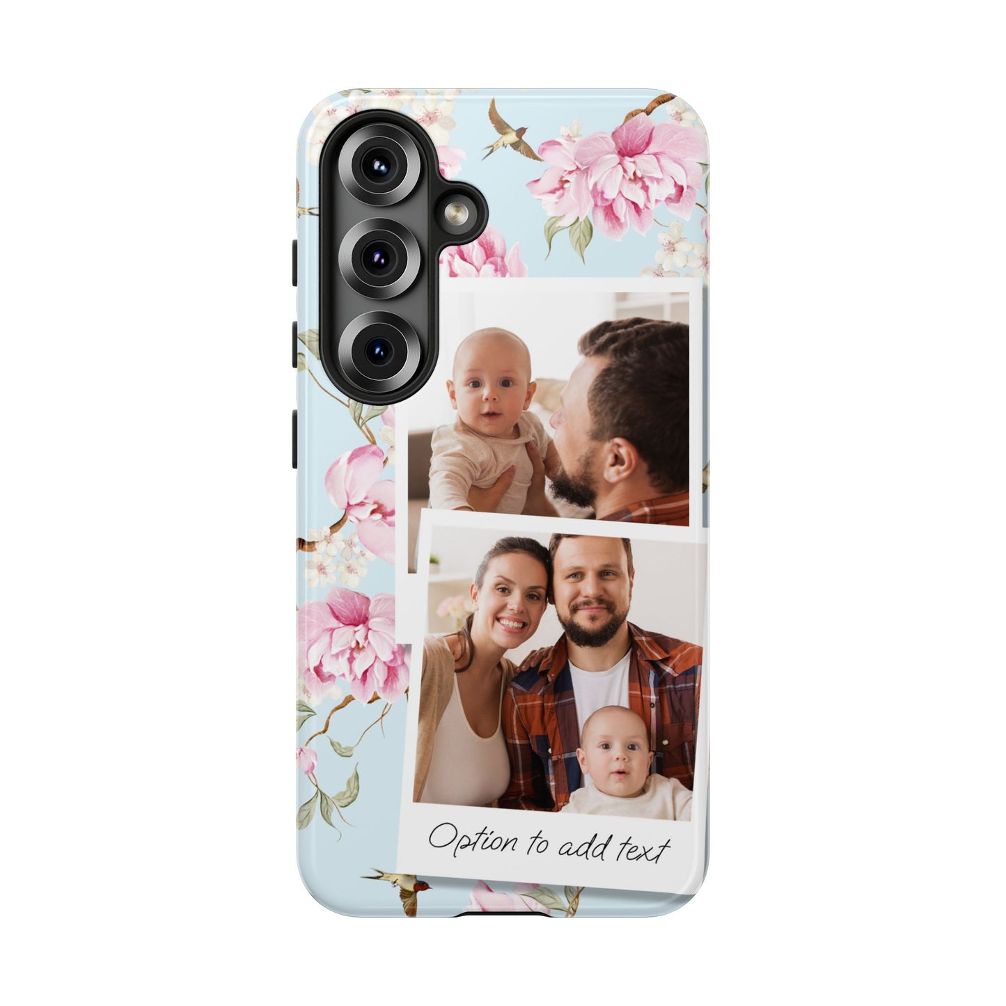 Two image Personalised Floral Photo Collage Tough Case — Personalised Family Phone Case