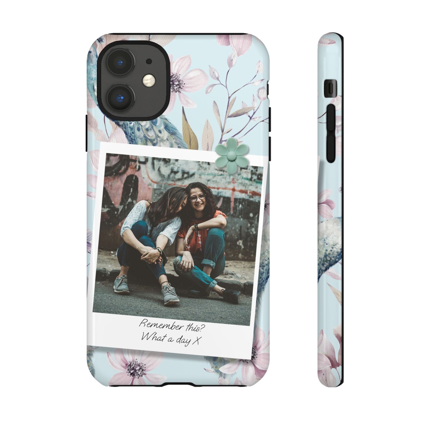 Single Image Personalised Floral Photo Tough Case for Apple iPhone, Samsung Galaxy and Google Pixel.